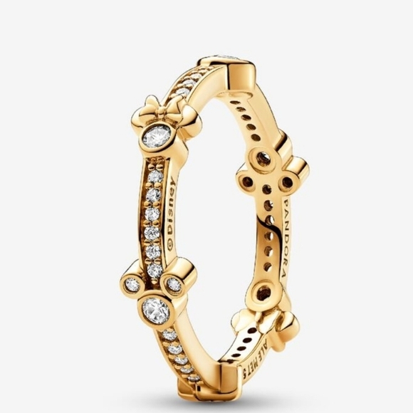 Pandora Disney Mickey Mouse & Minnie Mouse Sparkling Eternity Ring - Picture 3 of 9